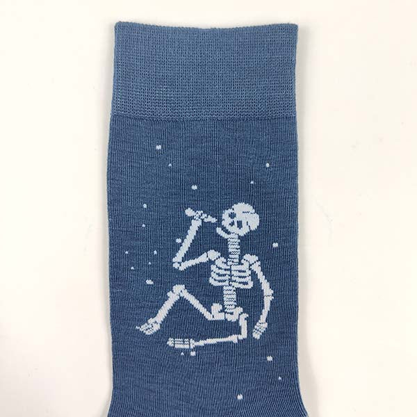 Calzini particolari Orange Duke "Drunk Skeleton" - dettaglio