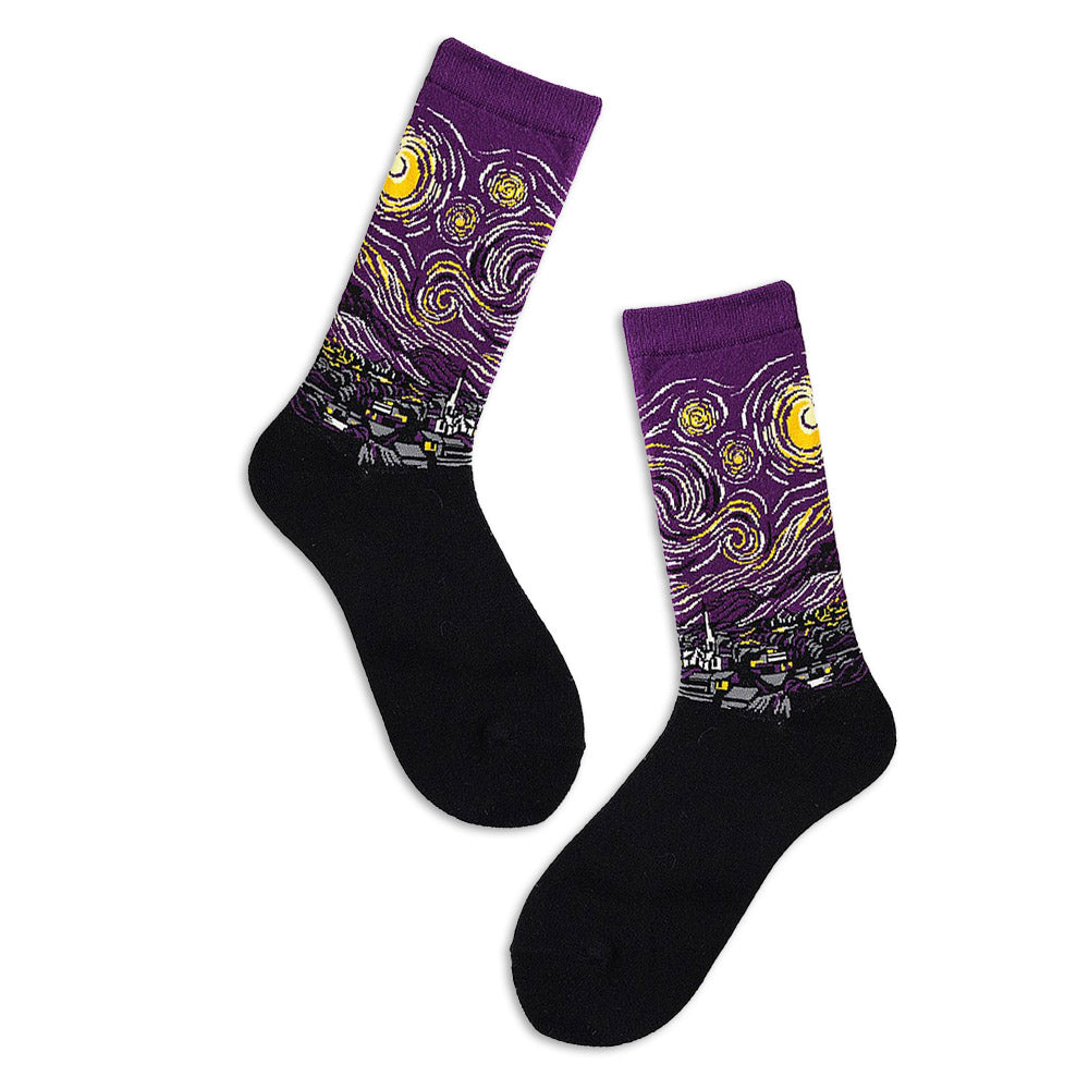 "Starry Night" Socks - Violet